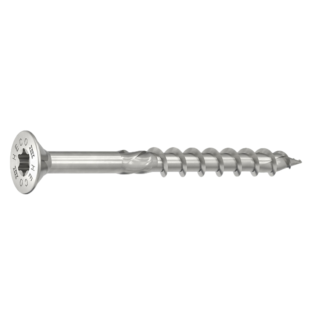 HECO-TOPIX®-plus, A2 Stainless Steel, countersunk timber connection, part threaded fastener - HTP-S-CS-PT