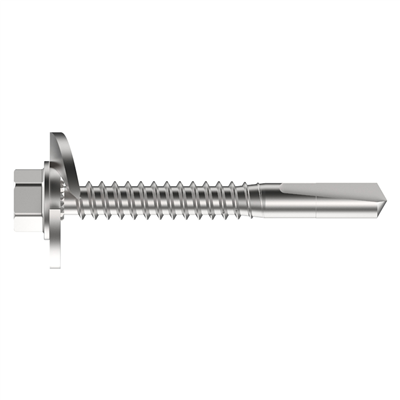 Self coring stainless steel fastener for single ply insulated roof panels to heavy gauge - SXP14-HT-5,5 