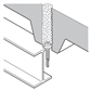 Self coring stainless steel fastener for single ply insulated roof panels to heavy gauge - SXP14-HT-5,5 